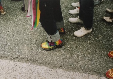 Rainbow shoes. Shot on film